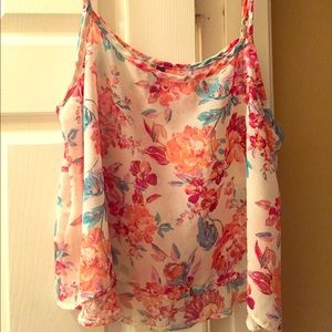 Sheer flower blouse