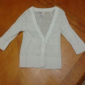 White button up cardigan