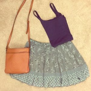 Abercrombie Adorable Grey and Blue Skirt