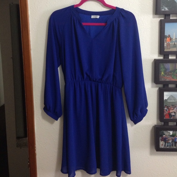 Royal Blue long sleeve dress