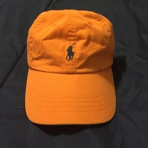 Orange Polo Hat w/navy logo