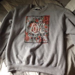 Grey To Write Love On Her Arms sweater
