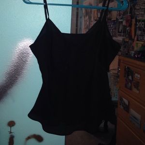 black sheer tank