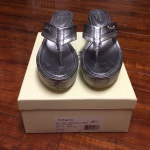 Silver Coach Sandals