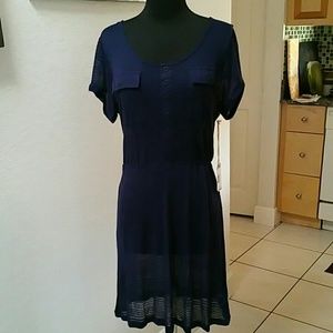 NWT QUICKSILVER BLUE SHORT SLEEVE DRESS SIZE L