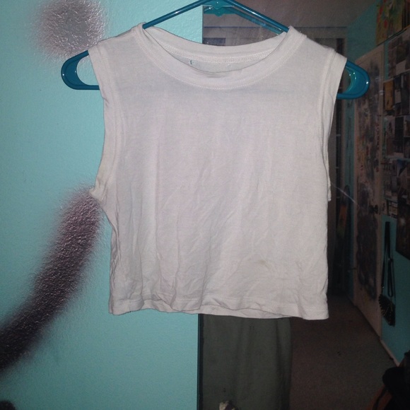 white crop top