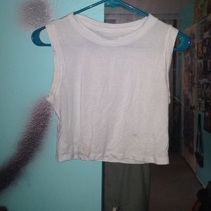 white crop top