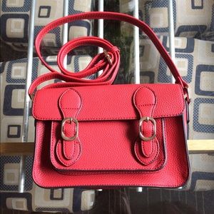 Faux leather cross body bag