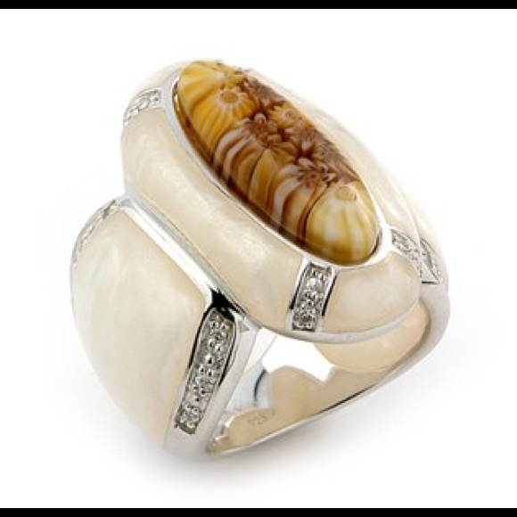 Alan K Jewelry - Murano Glass silver 925 ring by Alan K S6 2MR165 Alan K Jewelry - Murano Glass silver 925 ring by Alan K S6 2MR165