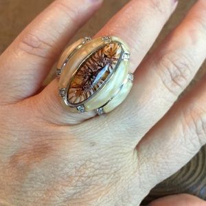 Alan K Jewelry - Murano Glass silver 925 ring by Alan K S6 2MR165 Alan K Jewelry - Murano Glass silver 925 ring by Alan K S6 2MR165