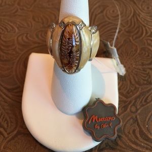 Alan K Jewelry - Murano Glass silver 925 ring by Alan K S6 2MR165 Alan K Jewelry - Murano Glass silver 925 ring by Alan K S6 2MR165