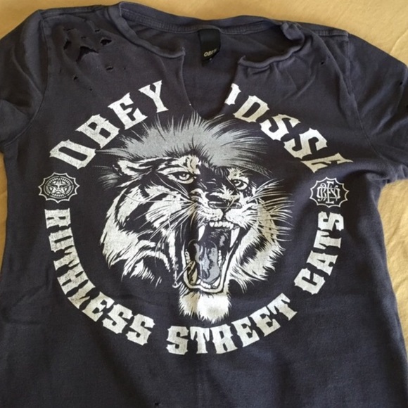 OBEY Deconstructed Black Tee