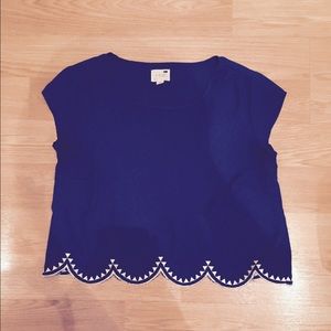 LA Hearts Navy Blue Blouse