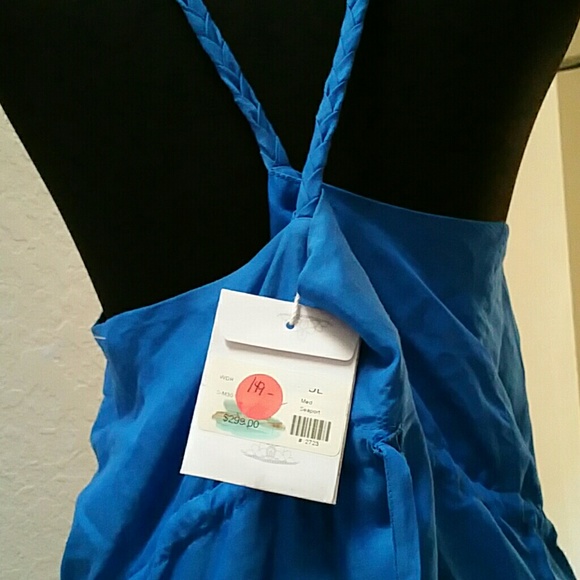 $299 NWT MADISON MARCUS BLUE DRESS SIZE M - Picture 4 of 4