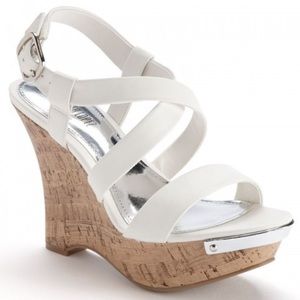 Jennifer Lopez White Desiree Wedge