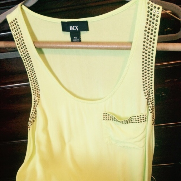 Neon green tank top