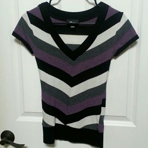 Purple black and white Sweater shirt