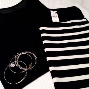 Black and White Striped Skirt 💕