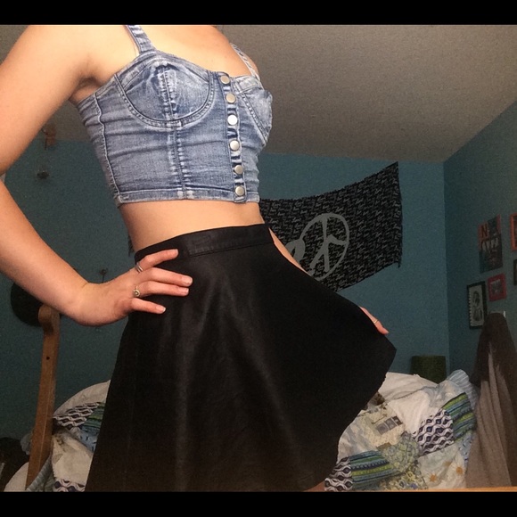 Edgy Denim Bustier