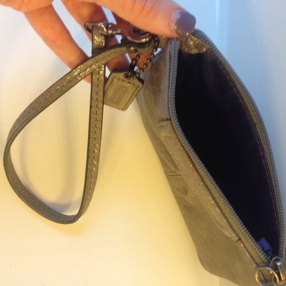 Authentic coach silver wristlet - Picture 2 of 3