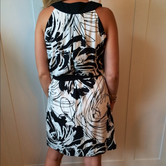 Talbots Black & White Tie Dress - Picture 3 of 4