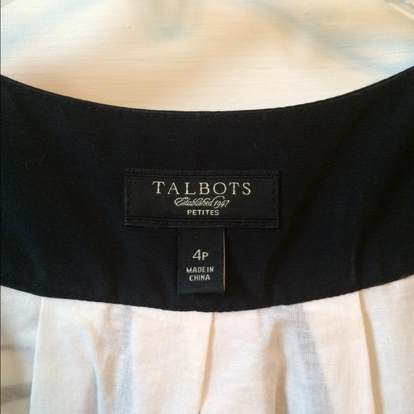Talbots Black & White Tie Dress - Picture 4 of 4
