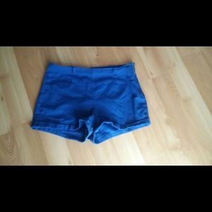Blue High Waisted Shorts