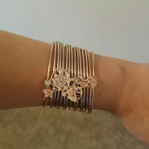 Rose gold stacked bracelet