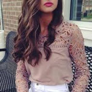 Crochet long sleeve blouse