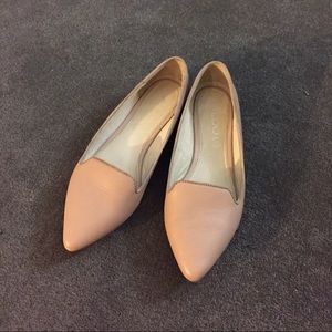 **REDUCED** ALDO Pink/Nude leather pointed flats
