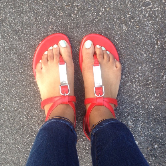 Red-Orange Strappy Antonio Melani Sandals