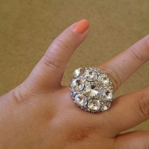 Diamond silver ring