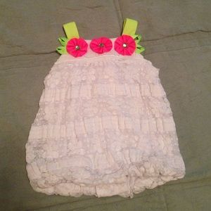 Baby girl lace bubble dress 6 month NWOT