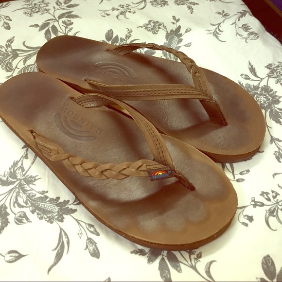 RESERVED Rainbows Braidy Flirty Leather Sandal