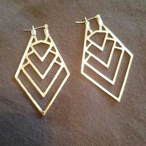 Geometric silver earrings