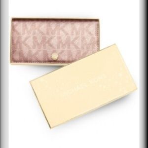 SOLD! OFFERS? Michael Kors Metallic Pink Wallet