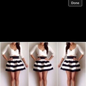 Black &I white skirt