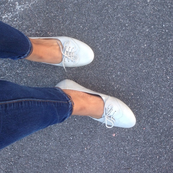 Grey slide in Oxford Shoe by Steve Madden