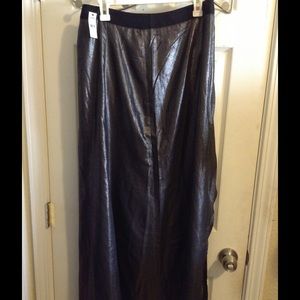 Express shimmer split skirt