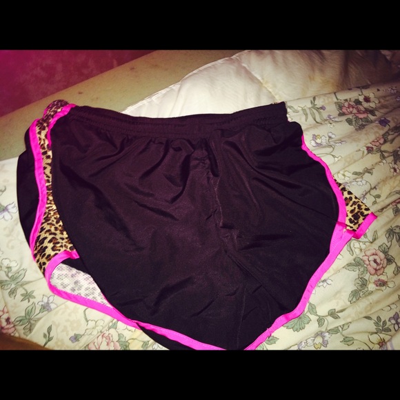 Cheetah print athletic shorts
