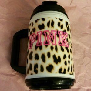 Pink cheetah print mug