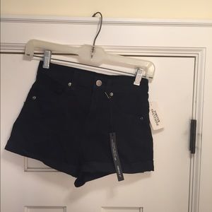 Black high-waisted shorts