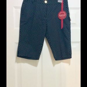 Cute polka dot knee length shorts