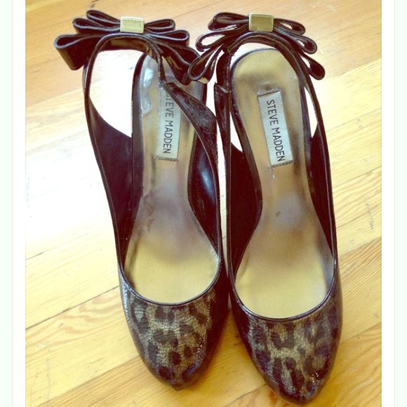 Steve Madden leopard print heels