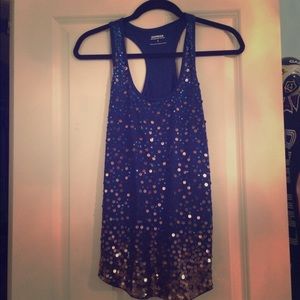 Express sequin top
