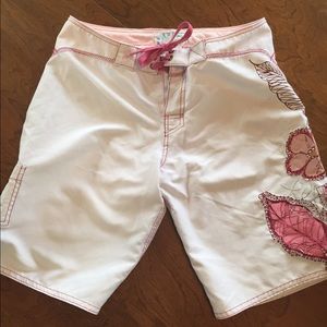 Roxy white board shorts