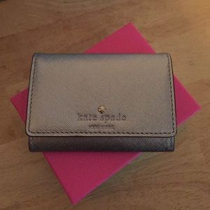 New Kate Spade silver wallet