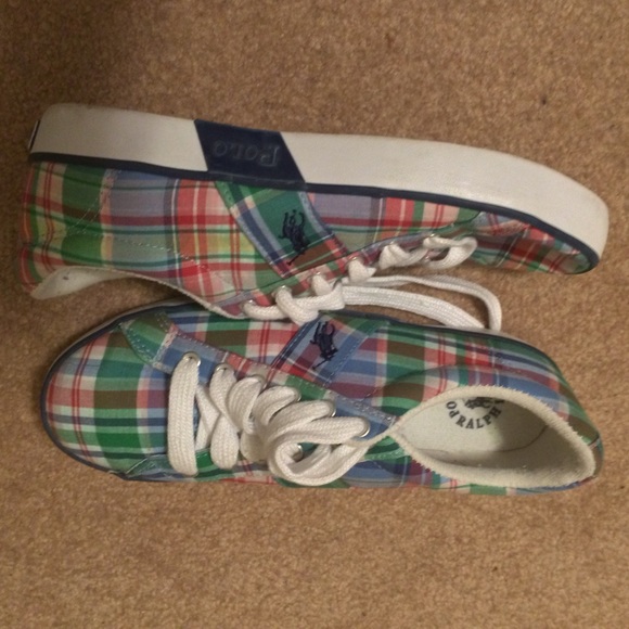 Plaid Ralph Lauren Polo sneakers