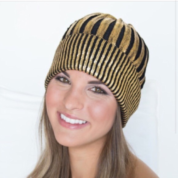 metallic beanie