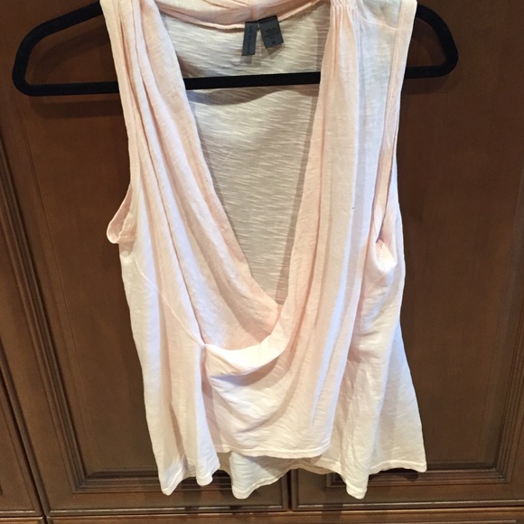 Light pink draped top